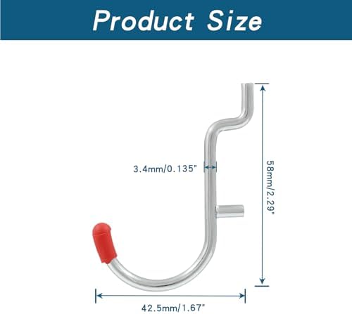 30Pcs Metal Pegboard J Hooks - Image 2