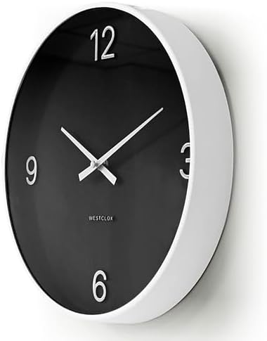 Westclox 20 Inch Contemporary Black and White Wall Clock - Image 2