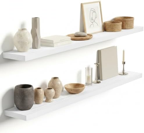 Vivelove Floating Shelves 9 inch Deep 55”Long Set of 2 by VIVELOVE