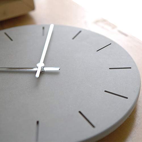 Stephanie Imports Modern Minimalist Concrete Hiding Gray Silent Wall Clock - Image 4