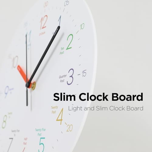 mooas Easy Learning Flatwood Wall Clock - Image 7