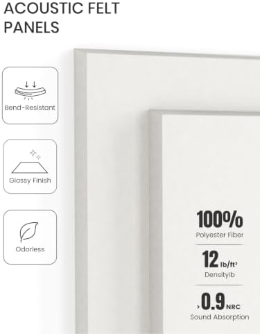 Fluxynara Felt Bulletin Board & Cork Board Alternative, Milky White - Image 5