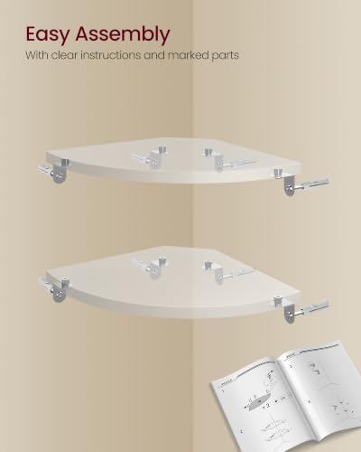 VASAGLE Floating Corner Shelves, 7.8 x 7.8 x 0.5 Inches - Image 7