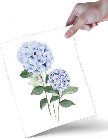 Hydrangea Wall Art Set of 3, Modern Minimalist Botanical Room Decor, - Image 2