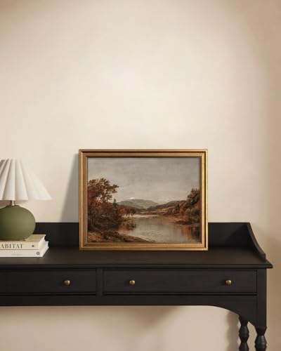 KBKBART Gold Framed Vintage Wall Art, Fall Landscape Paintings 12x16inch - Image 6