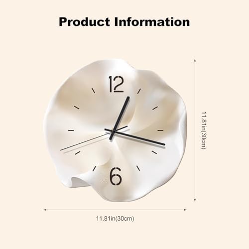Ergocar Wall Clock, Art Deco Without Ticking Sounds Modern Crystal Porcelain - Image 7