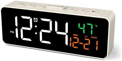 Netzu 3-in-1 Digital Clocks for Living Room, Small & Compact Alarm Clock by Netzu