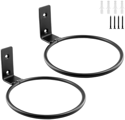 Jiozermi 2 Pack 5 inch Flower Pot Holder Ring, Metal Black by Jiozermi