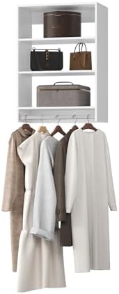 Medium Double Hanging Closet Unit, Modular Closet System, Wood Closet System by Unknown