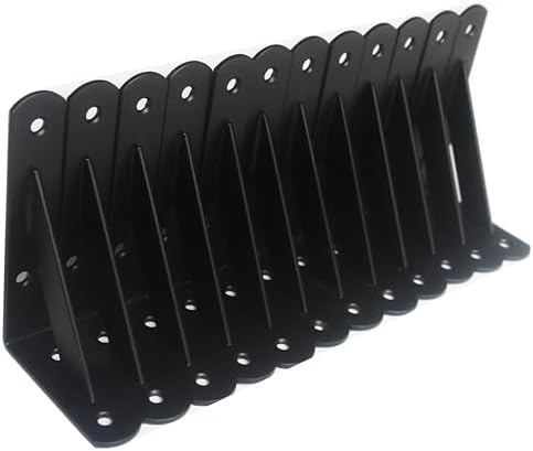 12 Pack L5 x H 3" Black Heavy Duty Shelf Brackets by MHMYDZ