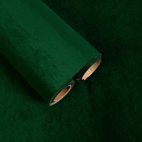 Green Self Adhesive Velvet Flocking Liner Soft Felt Fabric by FANCYEASY