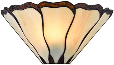 DEYNITE Tiffany Wall Sconce 1-Light Stained Glass Wall Light Fixture by DEYNITELighting