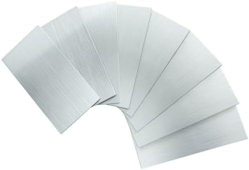 AULIGET 4-Piece Stainless Steel Subway Tile Peel and Stick Backsplash, Laundry by AULIGET
