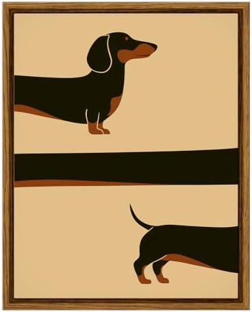 VIYYIEA Dachshund Wall Art Minimal Dog Illustration Decor 8x10 Inch by VIYYIEAART