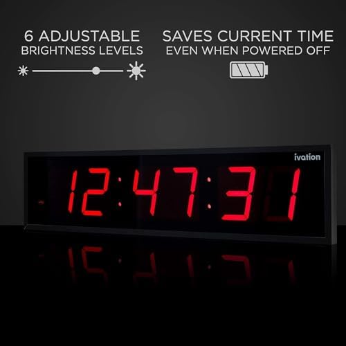 Ivation Oversized Digital Wall Clock - Image 4