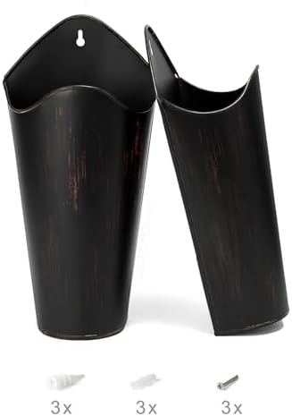 Mkono Metal Wall Planter, Hanging Vase - Image 4