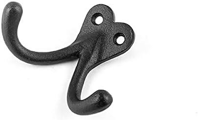 Renovators Supply Manufacturing Double Wall Hook, Cast Iron Black Powder Coat - Image 5