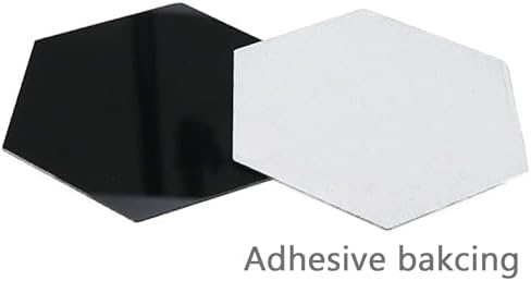 Hexagon Mirror Wall Stickers, 3 Inch Black - Image 5