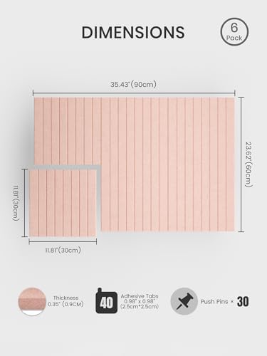Bumusty 36"x 24" Large Felt Bulletin Board Tiles - Image 2