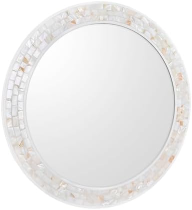 30 Inch Round Wall Mirror with White Frame - Image 2
