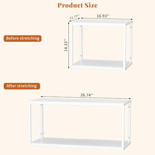 ThreeHio 2 Pack Expandable Garage Shelves Wall Mount, Heavy Duty Garage Wall - Image 3
