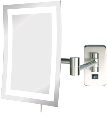 JERDON Hardwired Wall-Mount Makeup Mirror by Jerdon