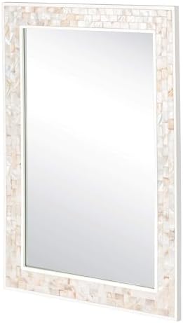 Tanmicoshomy White Framed Rectangle Bathroom Mirrors - Image 6