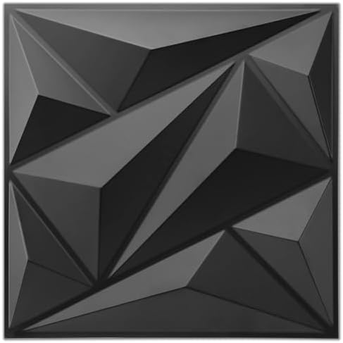 AMIGO 20 Pieces of 3D Diamond PVC Wall Panels by Unknown