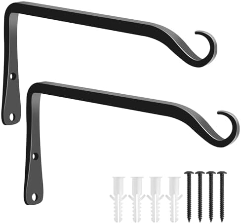 FEED GARDEN 2 Pack 8 Inch Hanging Plant Bracket Wall Hooks Decorative Plant by FEEDGARDEN