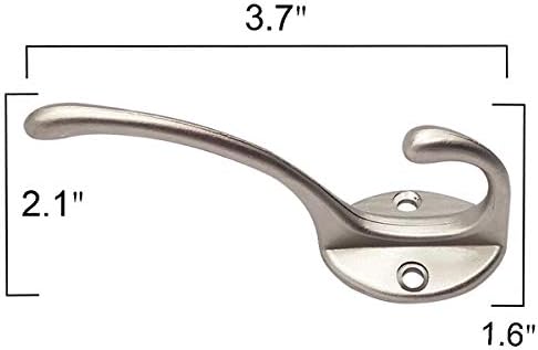 IBosins 10 Pack Silvery Double Coat Hooks Utility Hooks - Image 3