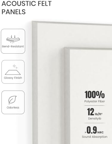 Fluxynara Felt Bulletin Board & Cork Board Alternative, Milky White - Image 5