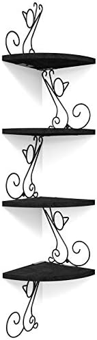 Alsonerbay 4-Tier Cat Shaped Corner Floating Shelf Wall Mount by Alsonerbay
