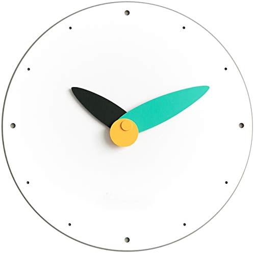 Stephanie Imports Modern Minimalist Teal & Black Wall Clock by StephanieImports