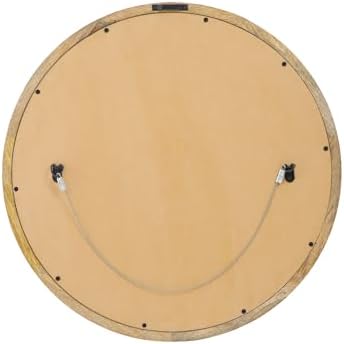 Christopher Knight Home Solis 23.50" H Round Wall Mirror, Mango Wood Wall Mirror - Image 7