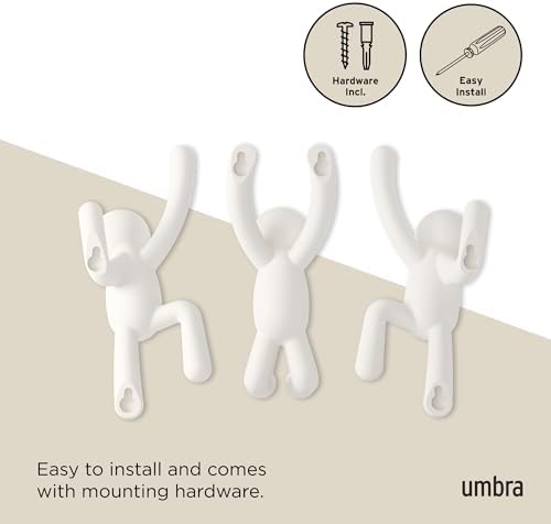Umbra Buddy Wall Hooks, Decorative Wall Mount Coat Hooks - Image 6