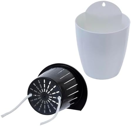 MyGift 5 Inch White Self Watering Wall Planter Pots - Image 6