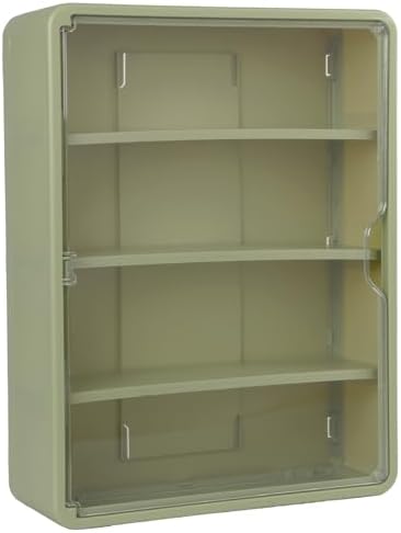 4-Tier Clear Display Case for Figures, Wall-Mounted Display Box by Unknown
