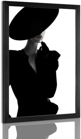 Trendy Magazine Cover Poster Black And White Fashion Women Canvas Wall Art by Unknown