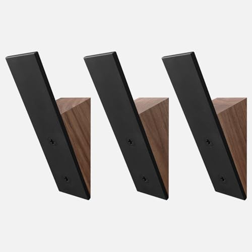 Homeforia Walnut Coat Hooks, High-End Wood & Metal, Modern Design by Homeforia