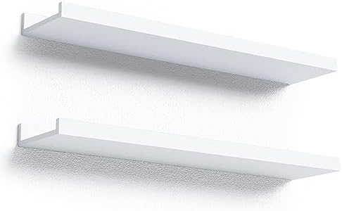 Boswillon Floating Shelves Set of 2, Long Wall Shelf by Boswillon