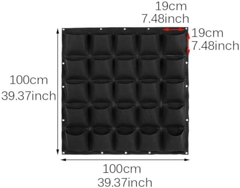 WFIST Vertical Hanging Planter Bag, Breathable Felt Wall Garden Planter - Image 2