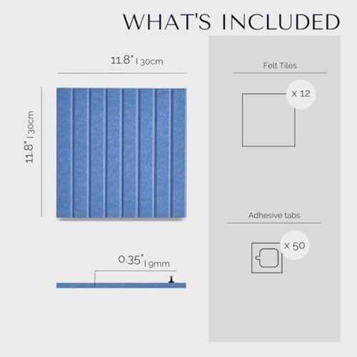VIVELDA Felt Bulletin Board Tiles 48"x36" -12-Pack Cork Board Alternative - Image 5