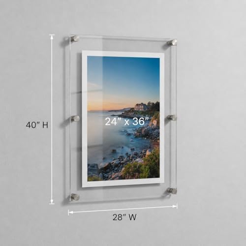 Azar Displays, Floating Acrylic Wall Frame - Image 2