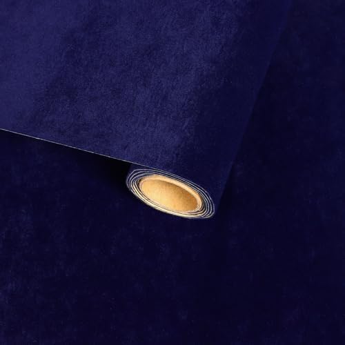 11.8"x118" Navy Blue Velvet Fabric Felt by VaryFloral