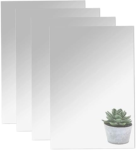 16" x 12" x 4Pcs Acrylic Mirror Sheets, Decorative Wall Mirrors by DARENYI