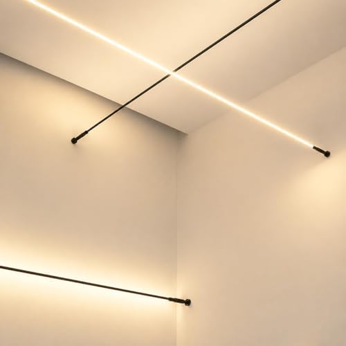 LED Bar Light, 360° Adjustable Linear Sconce, 4000K Black 236Inch by Unknown