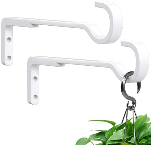 8 Inch Plant Hooks for Wall, Plant Hangers Outdoor/Indoor, 2 Pack by saffruff