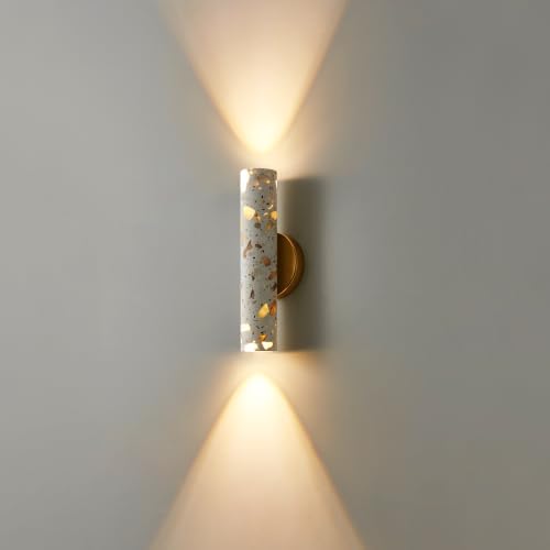 Terrazzo Wall Sconce, 12.6 Inch Up Down Wall Light, E26 Hardwired Indoor Wall by BuyNow