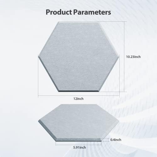 12 Pack Hexagon Acoustic Panels Self Adhesive Sound Proof Foam - Image 6