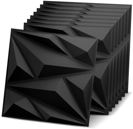 Decorative 3D Wall Panels, 33 Pack Textured PVC Tiles 12x12 Inch, Modern Wall by laapee